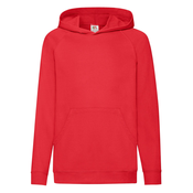 Red childrens hoodie Fruit of the Loom