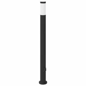 Vidaxl Stebriček z vtičnico 110 cm nerjaveče jeklo IP44