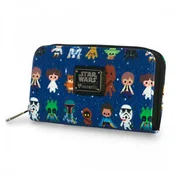 Loungefly LOUNGEFLY STAR WARS CHAR CUTESY AOP ZIP AROUND WALLET, (664330)
