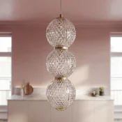 OSRAM LED-visoka svetilka Decor Xstal, v barvi medenine, O 12 cm - Dnevna soba/jedilnica - Sodobni - medenina, prosojna s strukturo - Steklo