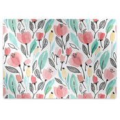 Decormat Podloga za stol Red flowers 140x100 cm 2 cm