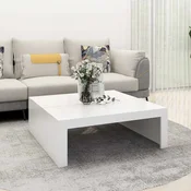 Stolic za kavu bijeli 100 x 100 x 35 cm od konstruiranog drva