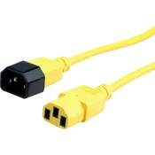 ROLINE Priključni kabel za aparate ROLINE\, IEC 320 C14 - C13\, rumen\, 3 m Roline 19.08.1532 tok priklučni konektor rumena 3.00 m, (20414781)