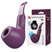 KLITORALNI STIMULATOR Pretty Love Pipe Purple - sesalni vibrator, vakuum, silikon, 10 vibracij