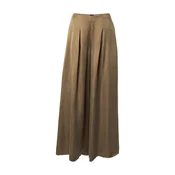 BOSS Hlače z naborki C_Terini oliva