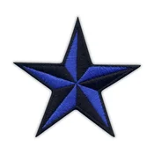 shumee Našitek jadralne zvezde - črno/modro - magnetna podlaga - vezen našitek/značka/emblem