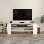 Hanah Home TV Komoda Lenora, 150x45x35 cm, Belo-Orah