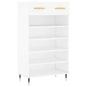 Vidaxl Omarica za čevlje bela 60x35x105 cm inženirski les