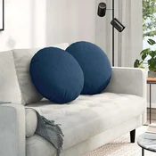 Jastucici za sjedenje 2 pcs Plava O50 x 19 cm tkanina