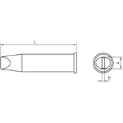 Weller Spajkalna konica Weller XHT E, dletasta oblika, velikost konice: 7,6 mm