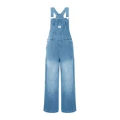 Imily Bela Kavbojke z naramnicami moder denim