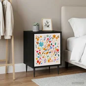 Vidaxl Nočna omarica MAINZ Črni hrast 36 x 33 x 51 cm Inženirski les
