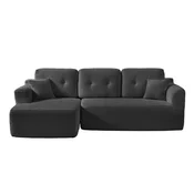 Songmics Kotna sedežna garnitura modularna sedežna garnitura 150x244x73 cm siva