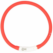 Duvo+ LED svetleca USB najlonska ogrlica crvena 70cm