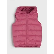 Sinsay - Kvitovana puffer prsluk sa kapuljacom - roze