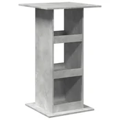 Vidaxl Barska miza s policami betonsko siva 60x60x102 cm inž. les
