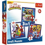 Spidey in prijatelji 3 v 1 sestavljanka 20-36-50 kosov – Trefl