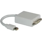 ROLINE Roline Mini-DisplayPort / DVI adapterski kabel mini DisplayPort  vtič\, DVI-D 24+1-polna vtičnica 0.10 m bela 12.03.3128  DisplayPort kabel, (20418485)