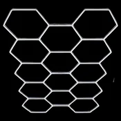 DE Stropna svetilka LED panel Hexagon plafond 229*394cm 6500K za dom in garažo