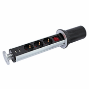 COMMEL Pop-Up utičnica 3 X šuko + 2 X USB 1.8m kabl 3x1,5 C234-181