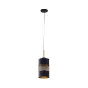 Luster na kablu BOGART 1xE27/15W/230V crna/zlatna