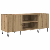 Vidaxl Omara za plošče s polico z vrati Umetni hrast 121 x 38 x 48 cm