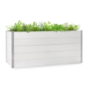 Blumfeldt Nova Grow, vrtno ležišče, 195x91x100 cm, WPC, leseni videz, bele barve (GDW26-Nova Grow 19)