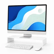 360 Akrilni podstavek za monitor, bel, 35x20x10 cm