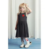 Otroška bombažna obleka Mini Rodini Arrowed heart črna barva, 2525010799