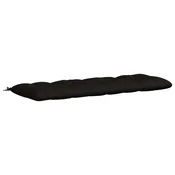 Vidaxl Blazina za klop VIANEN 100% poliester Črna 170 x 60 x 12 cm