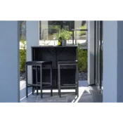 Venture Design Bar set Knock miza 100x60x105 cm stol 40x40x70 cm črna