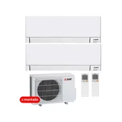MITSUBISHI Multi-split klimatska naprava z montažo - 2X MSZ-AY35VGKP (bela+bela) + zunanja enota MXZ-2F53VF4 + WIFI, 7,5kW