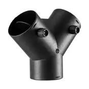 VEVOR Povezovalnik za dovod goriva 3-smerni Y razdelilec 155x190x100 mm črn