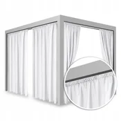 shumee Vodoodporna vrtna zavesa bela boho TERRACE GALANT 150x220 tunel BAND