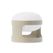 Kartell namizna svetilka KD28, siva, O 25 cm, E14-LED - Dnevna soba/jedilnica - Dizajn - siva, bela - Plastika