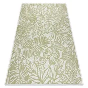 eoshop Preproga SISAL SION Leaves, tropska 22128 flat weave ecru/green ( - Velikost: 160x220 cm)