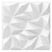 Northix 3D stenski paneli diamantni vzorec PVC 50x50 cm 10 m2