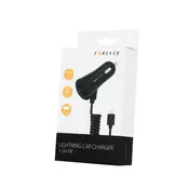 Forever punjač za automobil za iPhone 8-PIN+ 2xUSB, crni