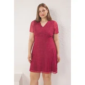 Trendyol Curve Ženska haljina Tbbss25Ah00192, Bordo