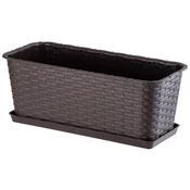 KADAX Balkonski cvetlični lonec s stojalom, 40 cm, rjava barva