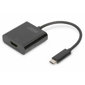 slomart Grafični adapter hdmi 4k 30hz uhd na usb 3.1 tip c, z zvokom, črn, dolžina 15 cm