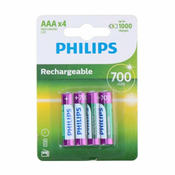 Philips akumulatorske baterije AAA 700mAh, NiMH - 4 kosi