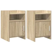 vidaXL Posteljne mize 2 pcs Sonoma hrast 40 x 36 x 60 cm