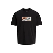 Jack & Jones Junior Majica oranžna/črna/bela