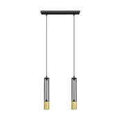 Luster na sajli BARS 2xGU10/20W/230V crna/zlatna