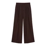 Pull&Bear Hlače z naborki čokolada