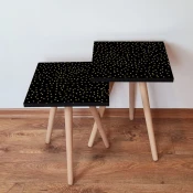 Hanah Home Set klub stocica 2Shp250, 2 komada, Crni