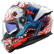 Integralna motociklisticka kaciga LS2 FF808 Stream II Inferno bijelo-plava