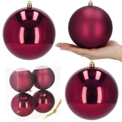 springos KROGE ZA BOŽIČNO JELKO, 4 KOM KROGE ZA BOŽIČNO JELKO, 12 CM, KOMPLET, NERAZBLJIVI OBESKI, (21637797)