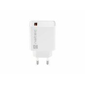 NATEC RIBERA USB Tip-A kucni punjac, QC3.0, 3A, 18W, Beli (NUC-2057)